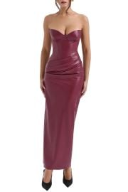 Juliana Corset Faux Leather Gown at Nordstrom